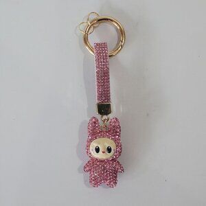 NWT Labubu Blingy Gold Keychain/ Bag Charm